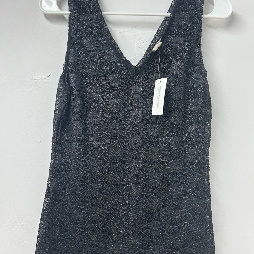 Banana Republic Women’s Elegant Black Lace Tank Top Sz S